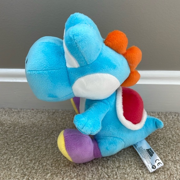 NWOT SUPER MARIO Nintendo Blue Sky YOSHI  8” Plush Officially Licensed - Picture 4 of 5